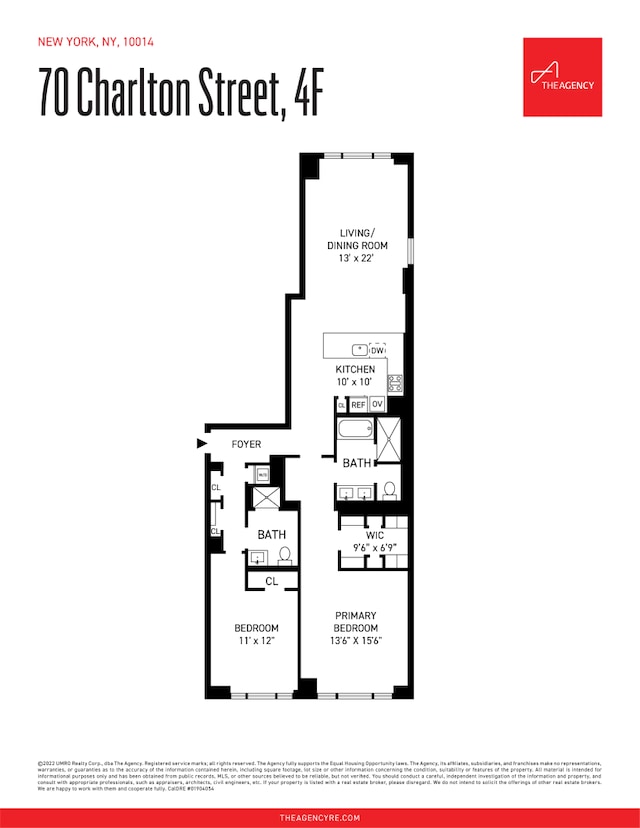 70 Charlton St Unit 4F, New York City, NY 10014 - view of property floor plan