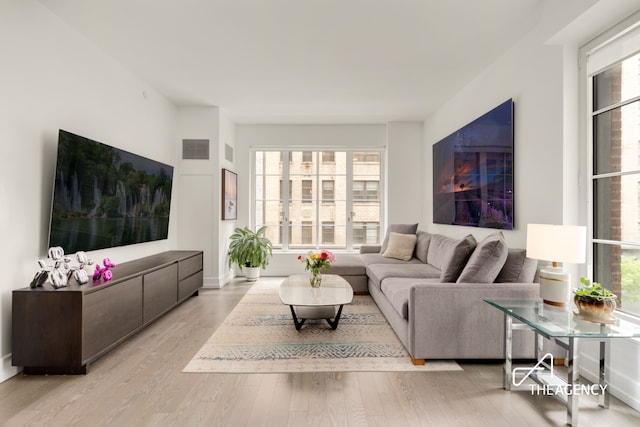 70 Charlton St Unit 4F, New York City, NY 10014 - living area featuring plenty of natural light and wood finished floors
