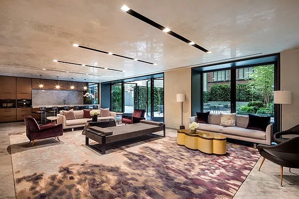 70 Charlton St Unit 4F, New York City, NY 10014 - common area featuring floor to ceiling windows