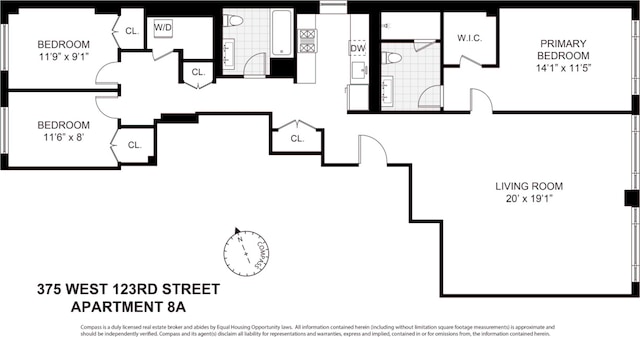 371 W 123rd St Unit 8A, New York City, NY 10027 - property floor plan