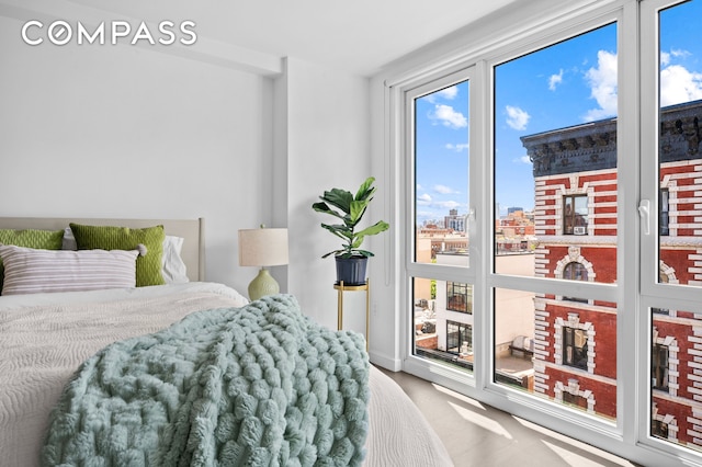371 W 123rd St Unit 8A, New York City, NY 10027 - bedroom with a view of city