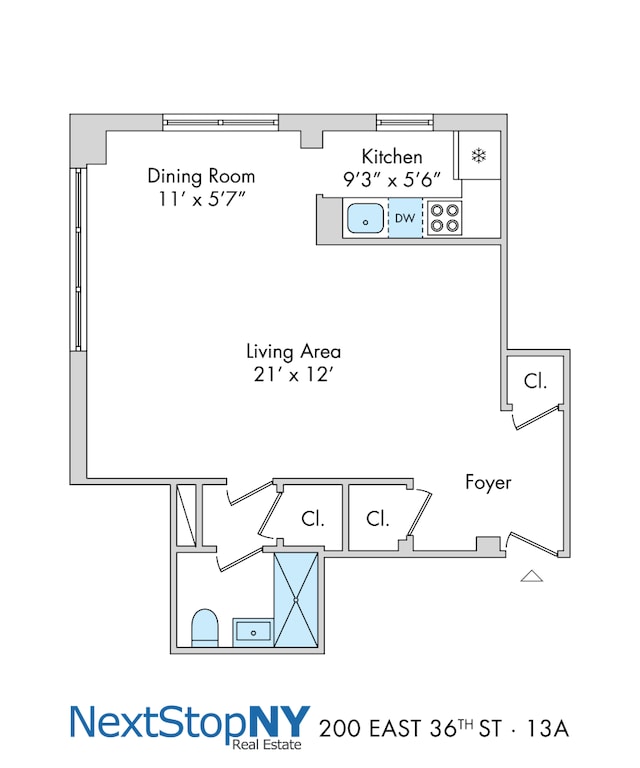 200 E 36th St Unit 13A, New York City, NY 10016 - floor plan / room layout