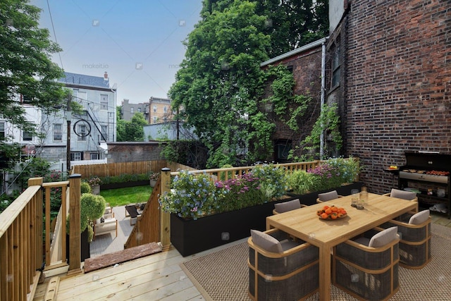 45 Cornelia St, New York City, NY 11221 - deck featuring outdoor dining space