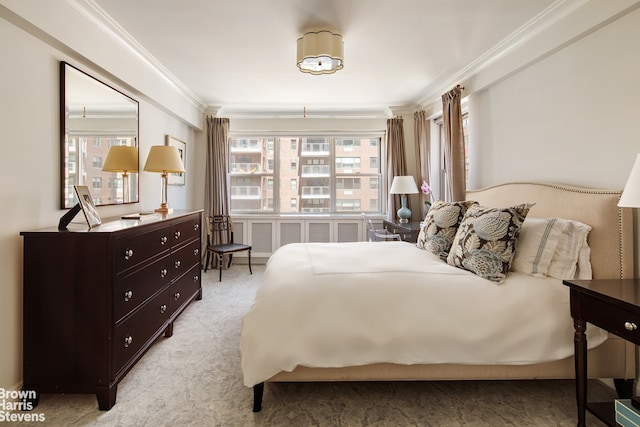 45 Sutton Pl S Unit 16/O, New York City, NY 10022 - bedroom featuring multiple windows, crown molding, and light colored carpet