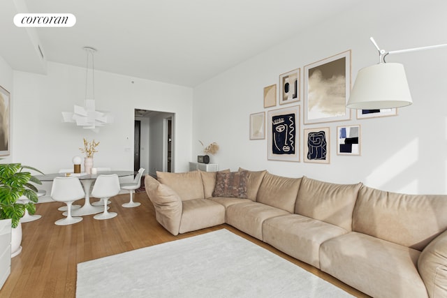 151 E 58th St Unit 42C, New York City, NY 10022 - living area featuring wood finished floors