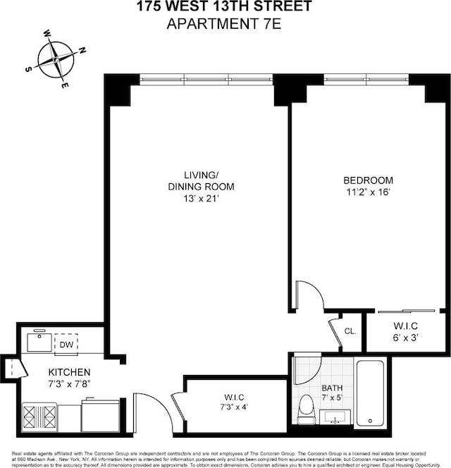 175 W 13th St Unit 7E, New York City, NY 10011 - view of property floor plan