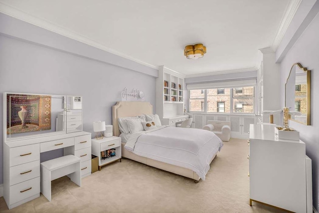 40 E 78th St Unit 6H, New York City, NY 10075 - bedroom with crown molding and light carpet