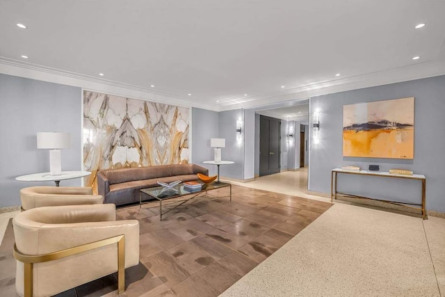 40 E 78th St Unit 6H, New York City, NY 10075 - community lobby featuring recessed lighting and crown molding