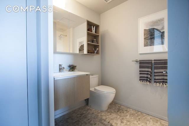 1 John St Unit 3B, New York City, NY 11201 - bathroom with vanity, toilet, and a shower