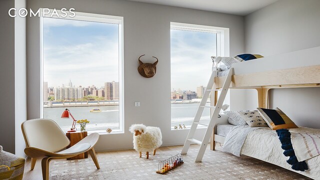 1 John St Unit 3B, New York City, NY 11201 - bedroom featuring a view of skyline