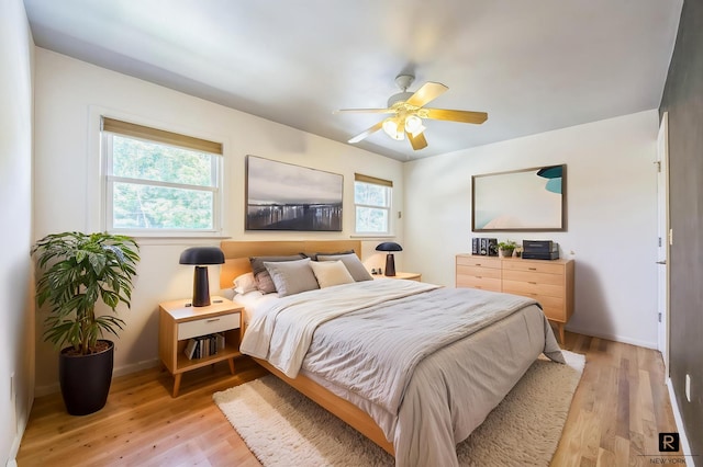 118 Stobe Ave, New York City, NY 10306 - bedroom featuring light wood-type flooring, baseboards, and a ceiling fan