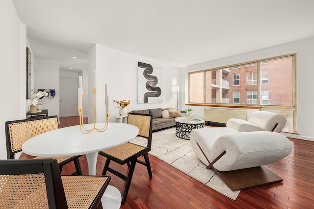 201 E 80th St Unit 4A, New York City, NY 10021 - dining area with hardwood / wood-style floors and recessed lighting