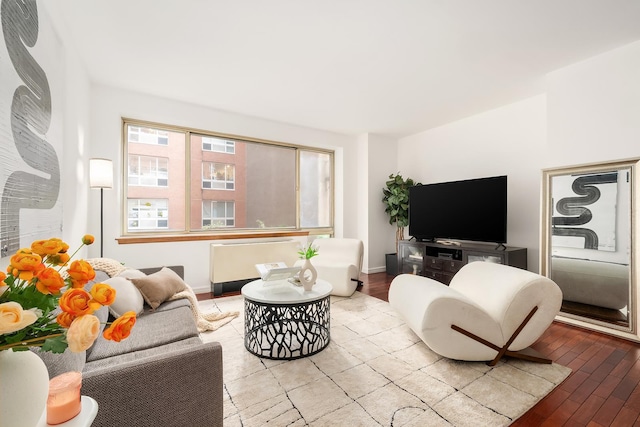 201 E 80th St Unit 4A, New York City, NY 10021 - living area with wood finished floors