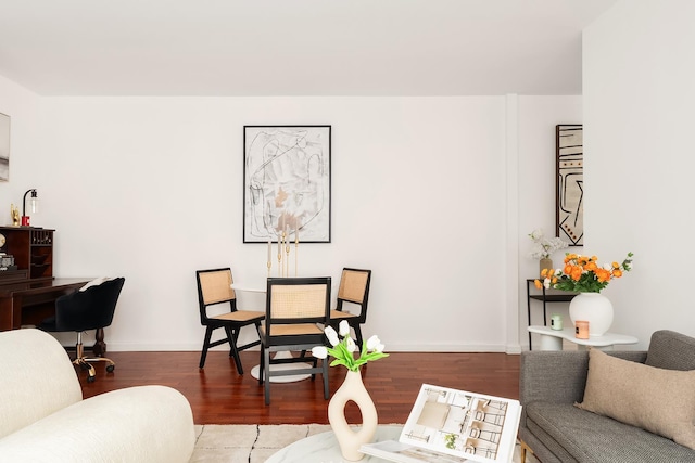 201 E 80th St Unit 4A, New York City, NY 10021 - living area featuring wood finished floors and baseboards