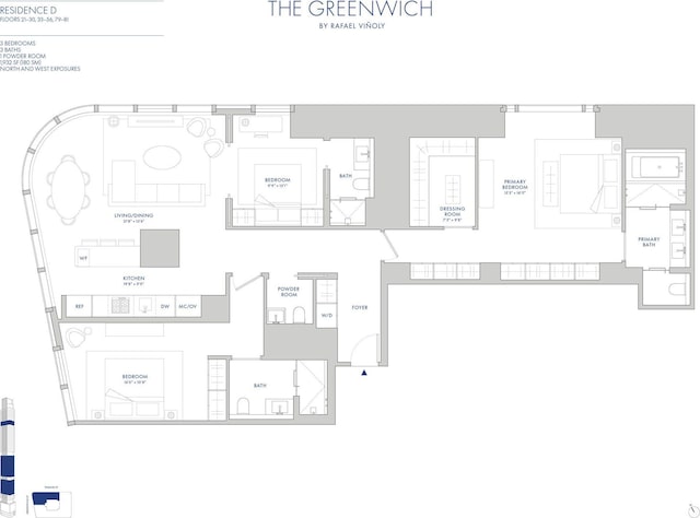 125 Greenwich St Unit 52D, New York City, NY 10006 - view of home floor plan