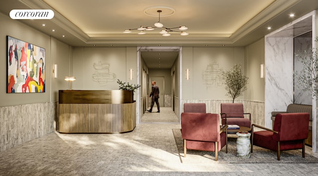 181 Macdougal St Unit 4A, New York City, NY 10011 - welcome area featuring a wainscoted wall