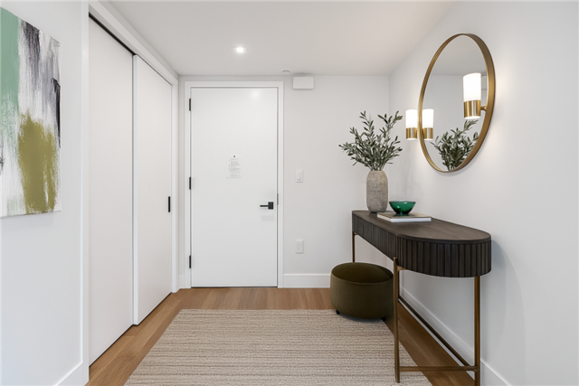 11 Hancock Pl Unit 304, New York City, NY 10027 - foyer with light wood-type flooring and recessed lighting