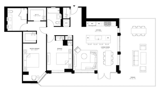 11 Hancock Pl Unit 304, New York City, NY 10027 - floor plan / room layout