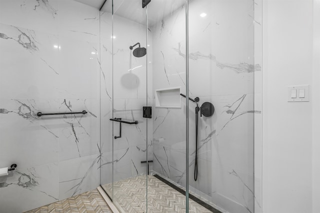 11 Hancock Pl Unit 304, New York City, NY 10027 - bathroom featuring a marble finish shower