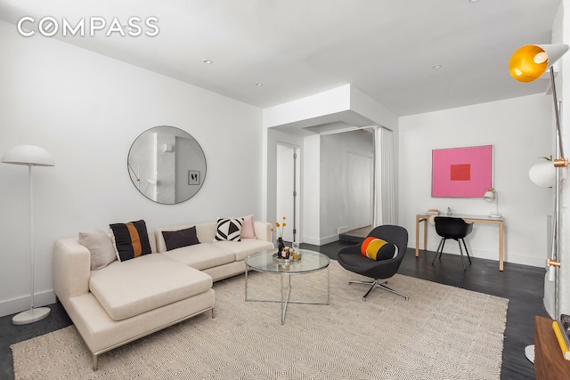 36 W 15th St Unit 4, New York City, NY 10011 - living room with baseboards and wood finished floors