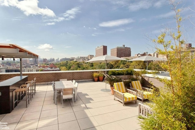 88 Morningside Ave Unit 12D, New York City, NY 10027 - view of patio featuring a view of city