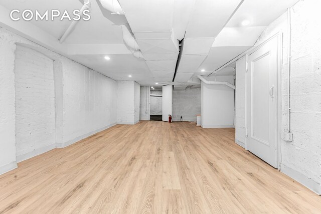 1050 Sterling Place, New York City, NY 11213 - finished below grade area with wood finished floors and recessed lighting