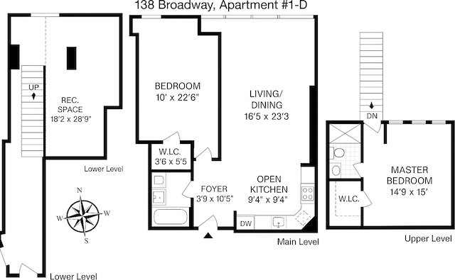 138 Broadway Unit 1D, New York City, NY 11211 - floor plan / room layout