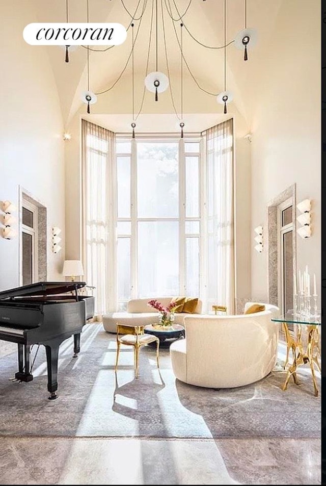 30 Park Pl Unit 60C, New York City, NY 10007 - living area with a high ceiling