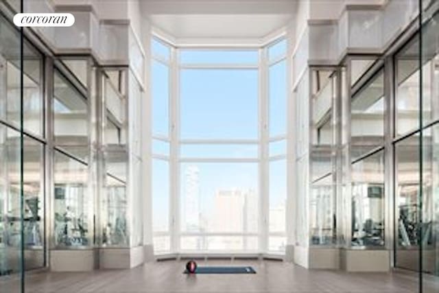 30 Park Pl Unit 60C, New York City, NY 10007 - exercise room featuring expansive windows