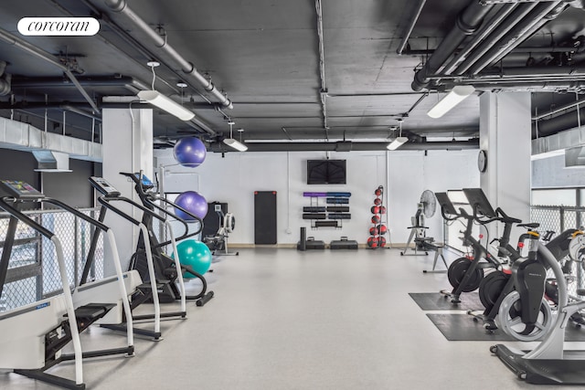 531 Main St Unit 1107, New York City, NY 10044 - view of gym