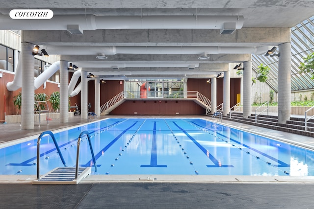 531 Main St Unit 1107, New York City, NY 10044 - view of indoor pool