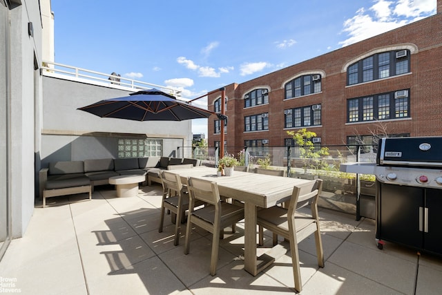 207 N 5th St Ph, Ph, New York City, NY 11211 - view of patio / terrace featuring outdoor dining space, outdoor lounge area, and grilling area