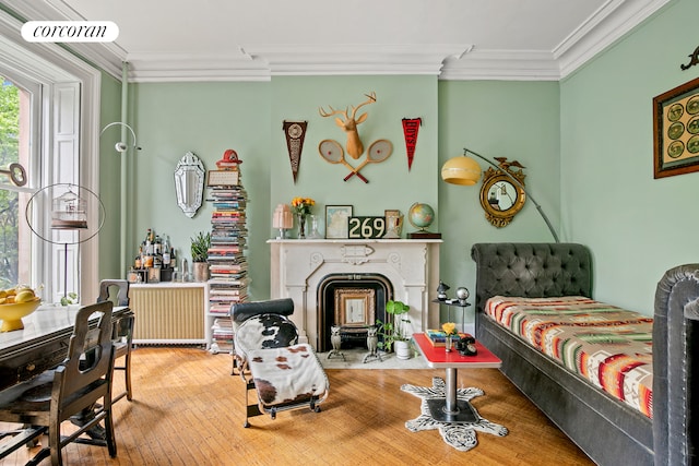 269 Clinton Ave Unit C1, New York City, NY 11205 - bedroom featuring ornamental molding and hardwood / wood-style flooring