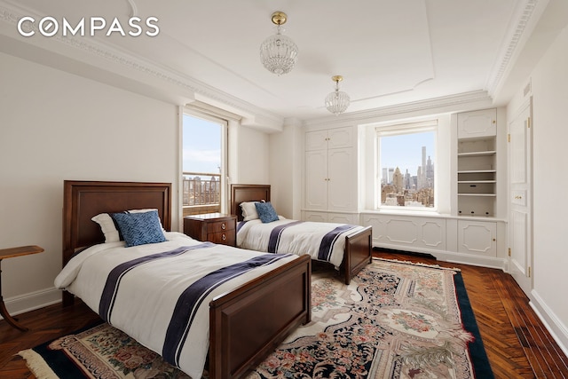 1049 5th Ave Unit Ph20, New York City, NY 10028 - bedroom featuring ornamental molding and baseboards
