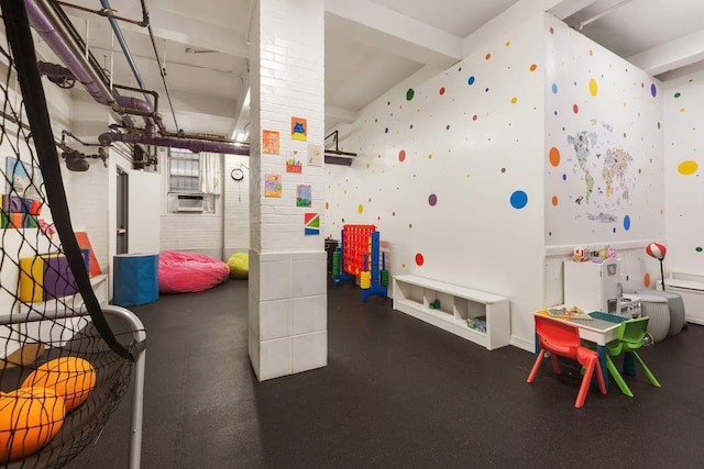 50 Riverside Dr Unit 10B, New York City, NY 10024 - rec room with rubber floors and cooling unit