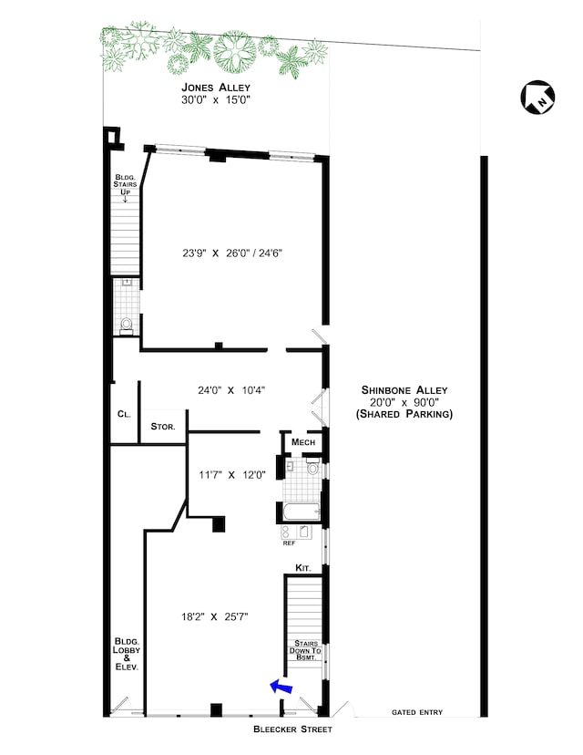 41 Bleecker St Unit 1, New York City, NY 10012 - view of room layout