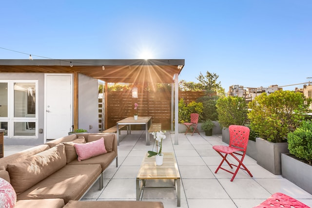 10 Bleecker St Unit 7A, New York City, NY 10012 - view of patio featuring outdoor lounge area and outdoor dining space