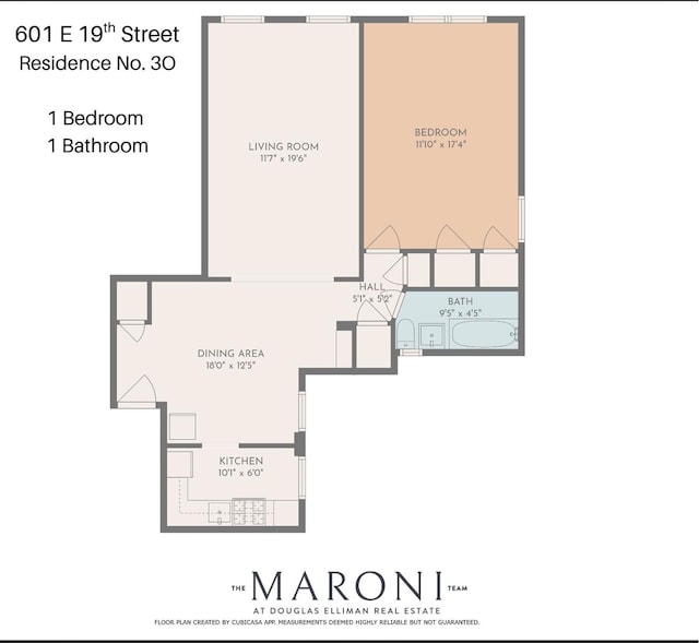 601 E 19th St Unit 3O, New York City, NY 11226 - view of home floor plan
