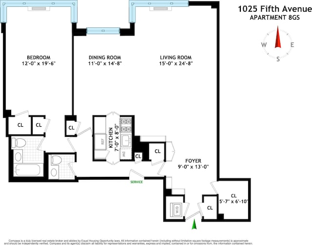 1025 5th Ave Unit 8Gs, New York City, NY 10028 - home floor plan