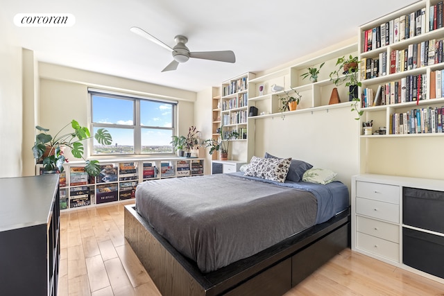 2483 W 16th St Unit 17E, New York City, NY 11214 - bedroom featuring light wood-type flooring and ceiling fan