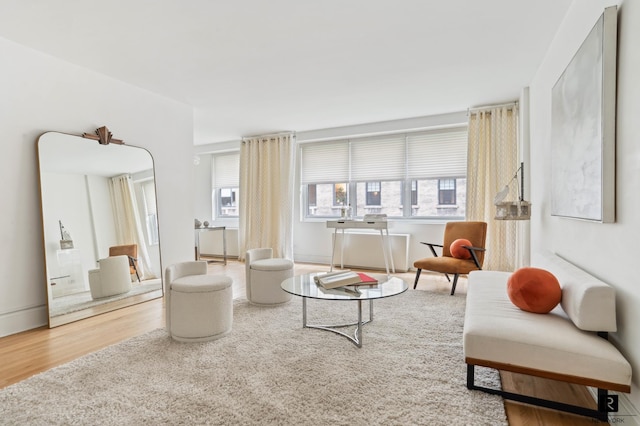 433 E 56th St Unit 6-B, New York City, NY 10022 - living room featuring wood finished floors