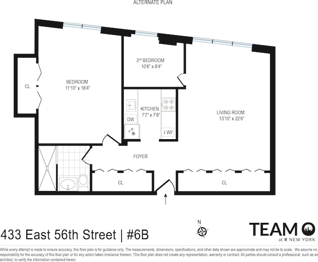 433 E 56th St Unit 6-B, New York City, NY 10022 - property floor plan