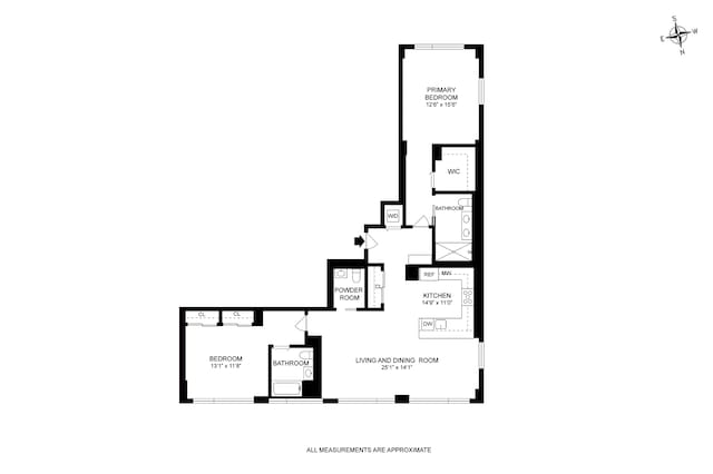 128 W 23rd St Unit 15B, New York City, NY 10011 - floor plan / room layout
