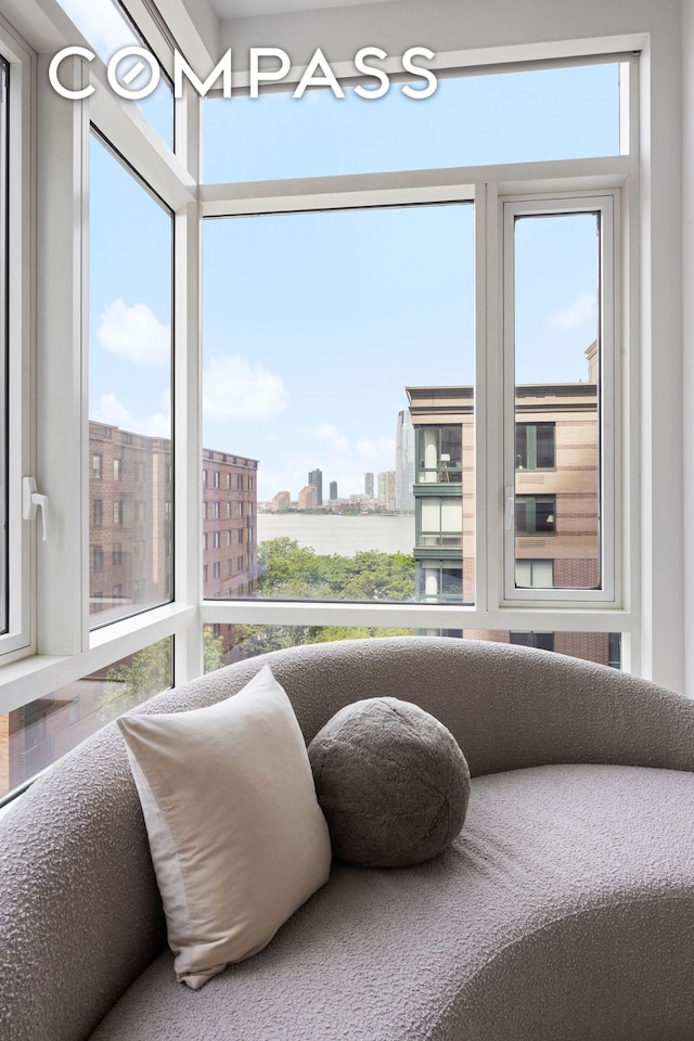 70 Little W St Unit 7L, New York City, NY 10004 - sitting room featuring a city view