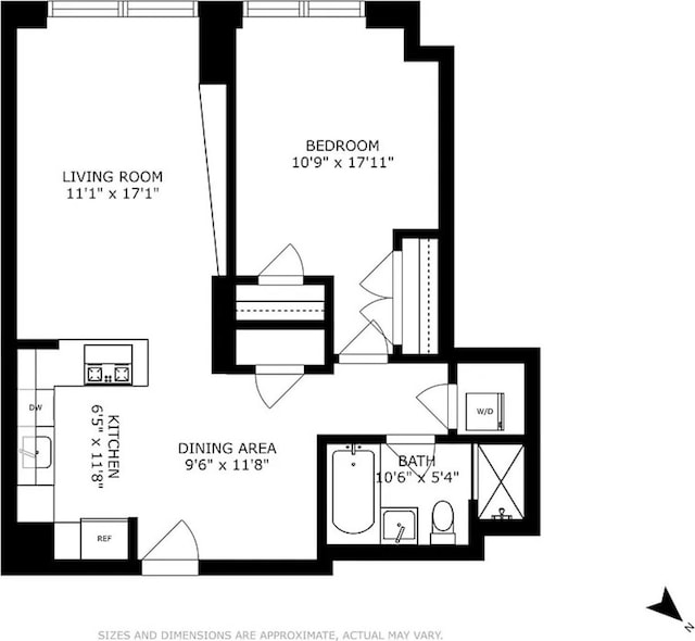 460 W 42nd St Unit 58G, New York City, NY 10036 - home floor plan