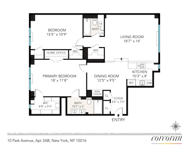 10 Park Ave Unit 3Ab, New York City, NY 10016 - room layout