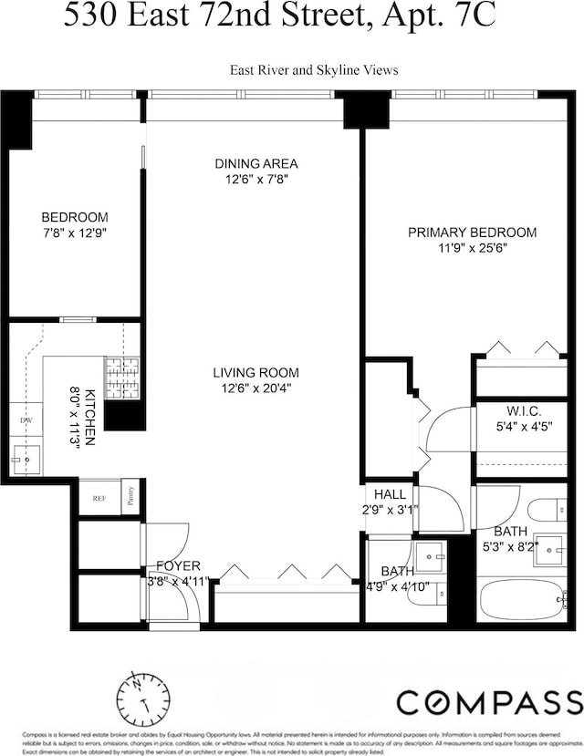 530 E 72nd St Unit 7C, New York City, NY 10021 - view of room layout
