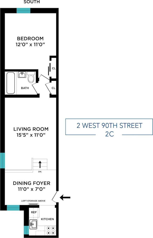 2 W 90th St Unit 2C, New York City, NY 10024 - property floor plan