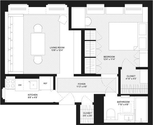 240 E 24th St Unit 4B, New York City, NY 10010 - room layout