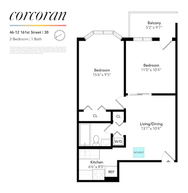 46-12 161st St Unit 3B, New York City, NY 11358 - room layout